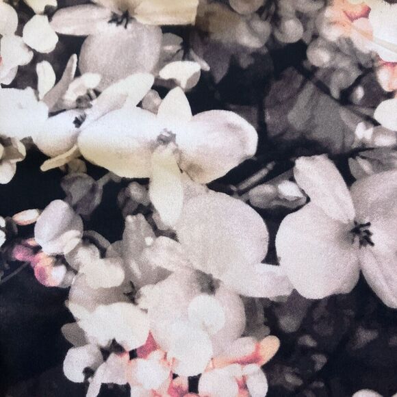 Banana Republic Floral Tank Top Black Pink Size S Sleeveless Racer Back T Strap - Picture 3 of 10